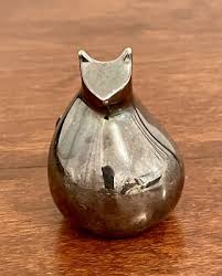 VTG Dansk Gunner Cyren Cat Figurine Silver Plate Paperweight ...