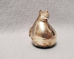 Dansk International Japan Silver Plate Cat Paperweight ...