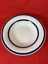 Totally Today White Cobalt Blue Trim 1 Bowl 7” | eBay