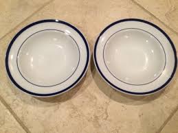2 William-Sonoma BRASSERIE BLUE 10oz Rimmed Soup 9" Bowl ...