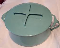 Dansk Købenstyle Teal Turquoise Enamel Casserole Dutch ...