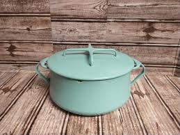 Vintage Dansk Design Enamelware Teal 2 Quart Dutch Oven Pot ...