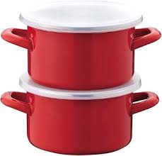 Pearl Metal HB-1366 Enameled Double Handed Pot, 5.9 inches ...