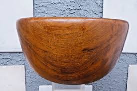 Large marked Mid Century Modern Upsala Slojd Teak Turned ...