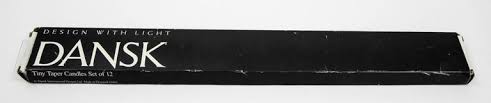 Vintage DANSK 16" White Tiny Taper Candles Set of 12 in Box ...