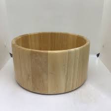 Large Vintage Wooden Bowl - 10” Wide - 5” High | eBay