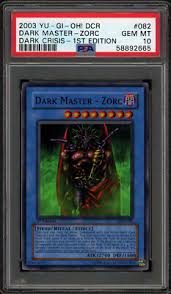 Yugioh Dark Master Zorc 1. Edition Super Rare DCR PSA10 GemMint Graded Englisch! | eBay