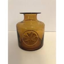 Dartington | Accents | Dartington Glass Clematis Flower Bottle Decanter Amber Poland | Poshmark