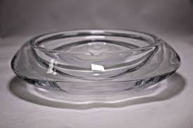 Translucent & Frosted Ashtray/ Decorative Bowl Signed by ...