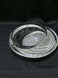 Daum France Frosted & Clear Crystal Decorative Ashtray | eBay