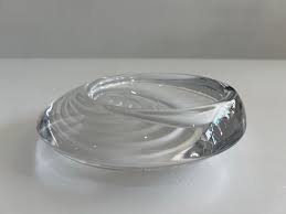 Daum Crystal Ashtray Mid Century Modern Crystal Glass France ...