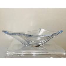 1960's Daum France Free Form Crystal Bowl | Chairish