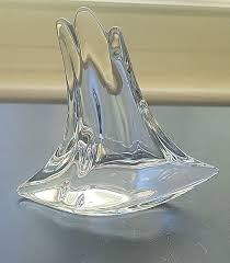 Daum Nancy France Glass Sail Boat Paperweight Sculpture 4 ...