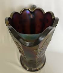 Antique Northwood Carnival Glass 8" Water Pitcher in Raspberry Pattern Amethyst | eBay