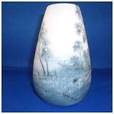 Delphin Massier Vallauris Landscape Vase, Artist Signed. For ...