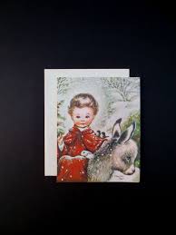 1 VTG Unused Charlot Byj Xmas Greeting Card Christ W/ Birds ...