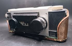 WHITE REALIST CUSTOM VINTAGE ANTIQUE STEREO CAMERA. MATCHED ...