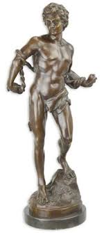 Casa Padrino luxury bronze sculpture slave bronze / black 28.5 x 19.2 x H. 63.5 cm - Bronze Figure - Decoration Figure - Decoration Accessories - Luxury Collection | Casa Padrino