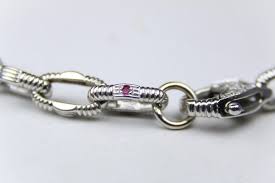 Roberto Coin 18 Karat White Gold Link Necklace with Diamond Lock Pendant at 1stDibs | white gold lock necklace, white gold padlock necklace, roberto coin lock necklace