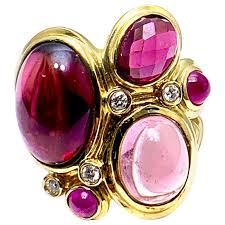 David Yurman 18 Karat Gold Mosaic with Multi Gemstone and ...