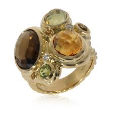 David Yurman Mosaic Diamond Fashion Ring in 18k Yellow Gold ...