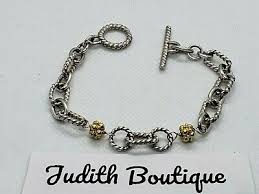 Designer Inspired 925 Sterling Silver 14K Gold Oval Link ...