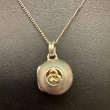 Vintage Silver and Gilt Celtic Style Domed Pomander Locket Pendant, Fine Silver Chain, Stamped 925, Gifts for Her, Birthday - Etsy India