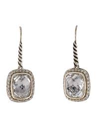 David Yurman Topaz & Diamond Drop Earrings - Drop ...