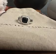David Yurman “Petite Albion” 7mm Ring With Black Onyx And ...