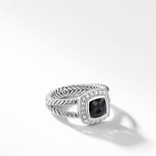 David Yurman Petite Albion Ring with Black Onyx and Diamonds ...