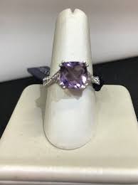 New Bellissima SS 3.06CT Amethyst With .36CT White Topaz ...