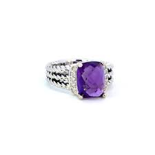 Amethyst Diamond Ring – David Yurman Size 5.5 Estate ...