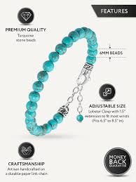Turquoise Beaded Bracelet for Men – Chain Fit RTZN