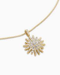 David Yurman Starburst Necklace in Gold & Diamonds