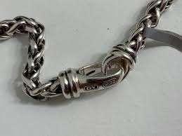 David Yurman 4mm Wheat Chain Bracelet .925 Sterling Silver 8.25'' Long New | eBay