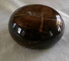 Bermuda Dockyard Glassworks Handcrafted Bowl Cased Glass Tan ...