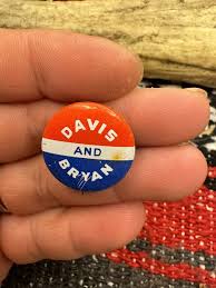 1972 Amoco Oil Political Presidential Campaign Pinback Davis Bryan 1924 | eBay