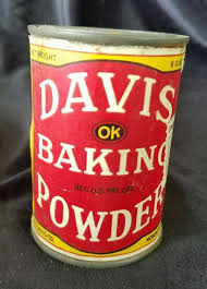 Old Empty Advertising Tin Davis OK Baking Powder RB Davis ...