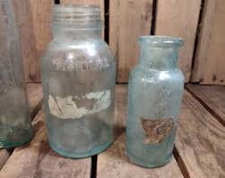 4 Vintage Glass Bottles - Etsy