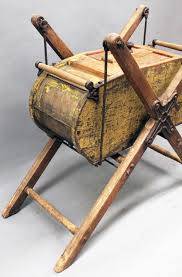 Sold at Auction: Antique wooden butter churn: a cradle or ...