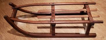 Antique Sled Coffee Low Table Rustic Solid Wood Iron Trim ...