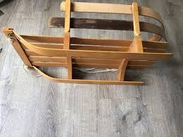 Vintage Sleigh Torpedo Wooden Pull Child's Snow Sled Made In ...