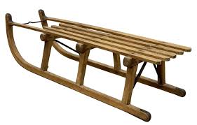 Sold at Auction: Vintage Davos Wooden Snow Sled