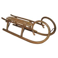 German Ram's Horn Bentwood Sled - Ski Country Antiques & Home