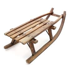 Antique 1900s Wood & Iron 33" Snow Metal Sub Runners ...