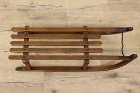 Davos Vintage Ash & Iron Snow Sled or Sledge