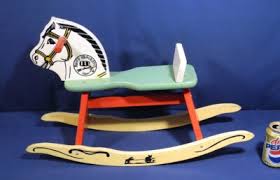 Vintage Antique Davy Crockett Child's Rocking Horse Wooden ...