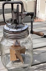 Working Antique Butter Churn Handle Wood Paddle Unbranded ...