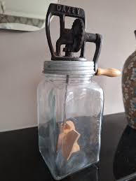 Antique Dazey Butter Churn 2 Quart Jar W/crank Handle Dazey ...
