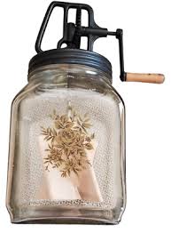 Vintage Antique Hand Metal Crank 4 Quart Glass Jar Butter Churn Applique Flawles | eBay